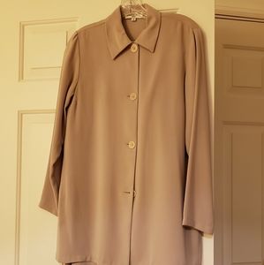 Tan women's pants suit